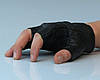 Рукавички чоловічі короткі обрізні шкіряні Lederhandschuhe, ohne Finger, "Deluxe" чорні MFH Німеччина, фото 6