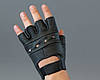 Рукавички чоловічі короткі обрізні шкіряні Lederhandschuhe, ohne Finger, "Deluxe" чорні MFH Німеччина, фото 8