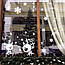 Інтер'єрна новорічна наклейка Олені (оленята сніжинки роги сніг зима новорічний декор) матова 700х625 мм, фото 4