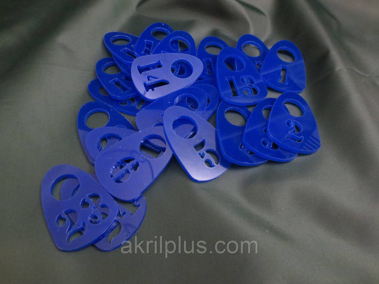 Номерки трафаретные для гардероба синие - фото 2 - id-p850388736