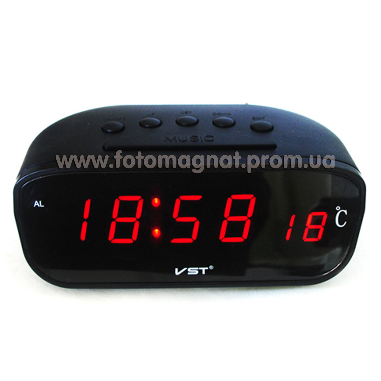 Годинник мережевий VST 803-С (на торпеду авто)
