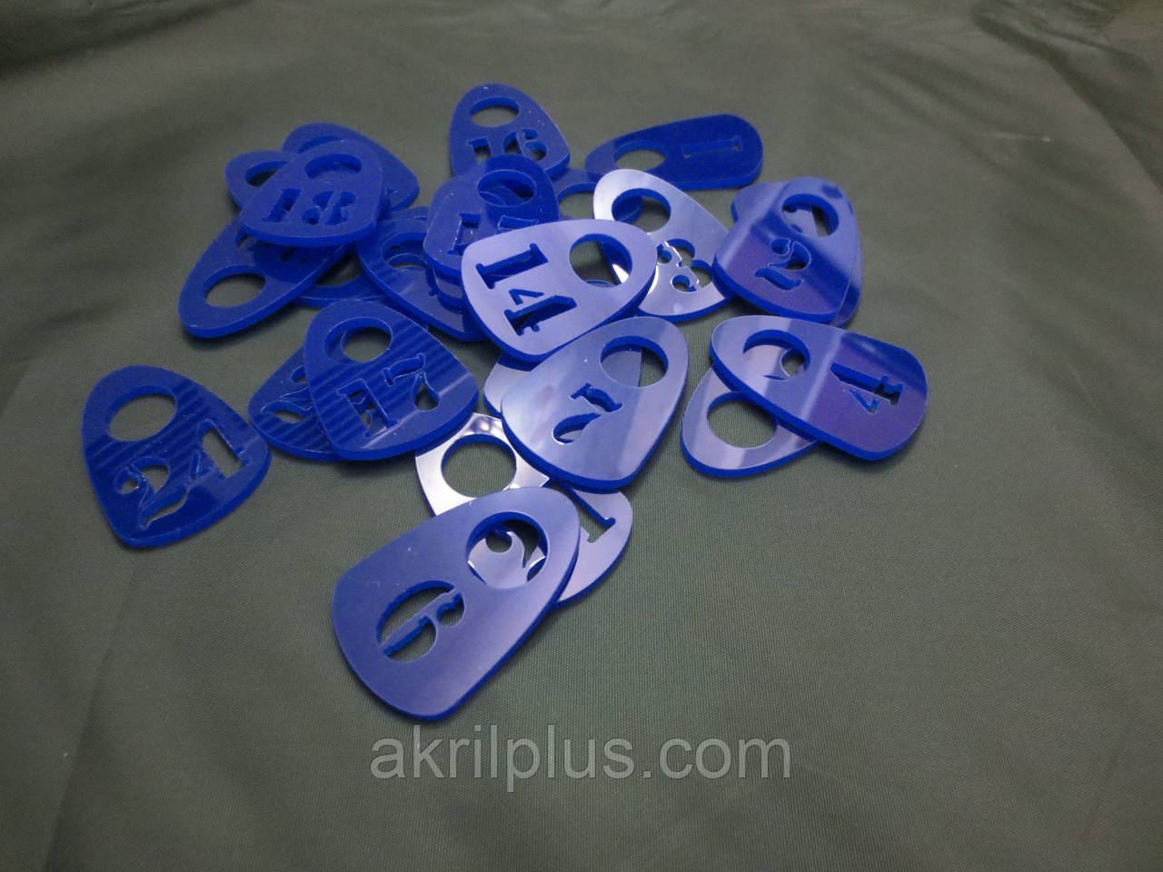 Номерки трафаретные для гардероба синие - фото 3 - id-p850388736