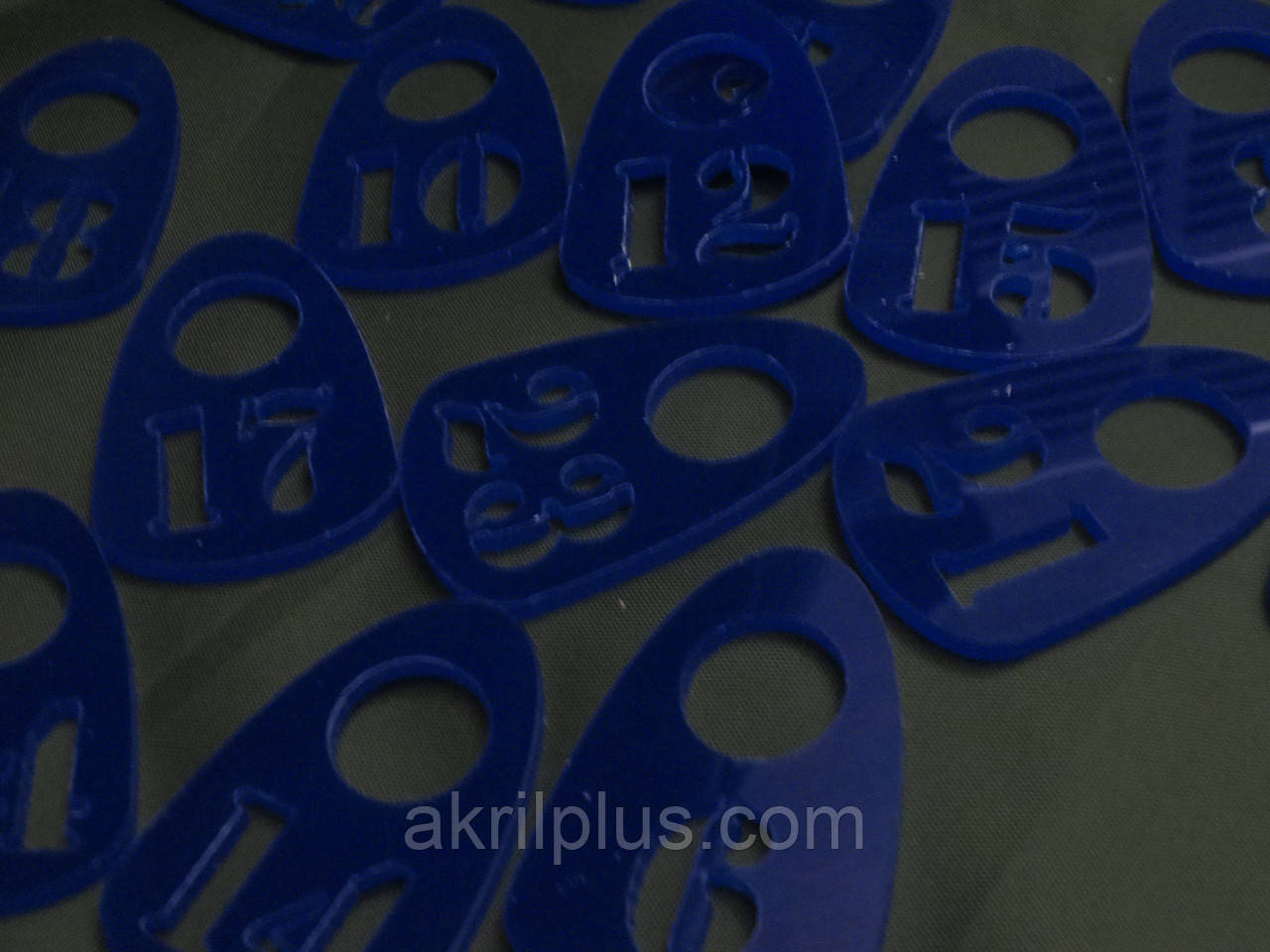 Номерки трафаретные для гардероба синие - фото 4 - id-p850388736