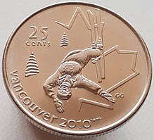Канада 25 центів 2008 UNC — зимові Олімпійські Ігри, Ванкувер 2010 — Фрістайл