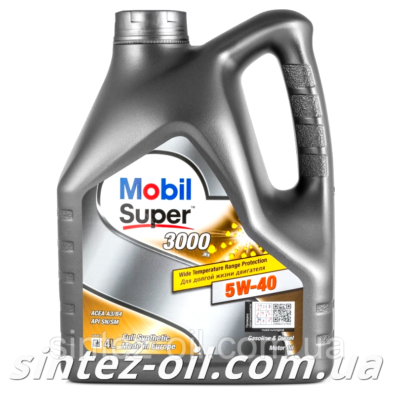 Моторна олива MOBIL SUPER 3000 5W-40 (4 л)
