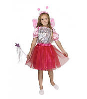 Новогодний детский костюм "Розовая Бабочка" на выступление, утренник