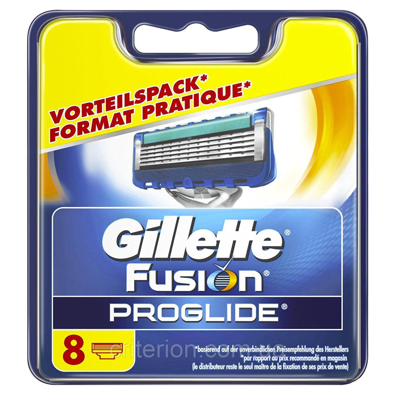 Gillette Fusion Proglide 8 шт. в пакованні змінні касети для гоління оригінал Німеччина
