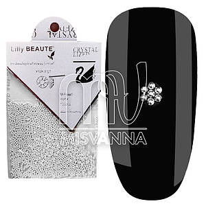 Бульонки Lilly Beaute B-01 метал біле срібло d=1 мм, 100 штук