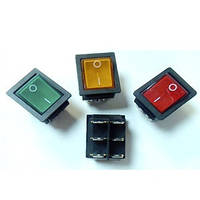 Кнопка широка 6 pin з підсвічуванням