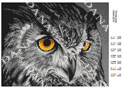 Схема для вишивки бісером Погляд пугача