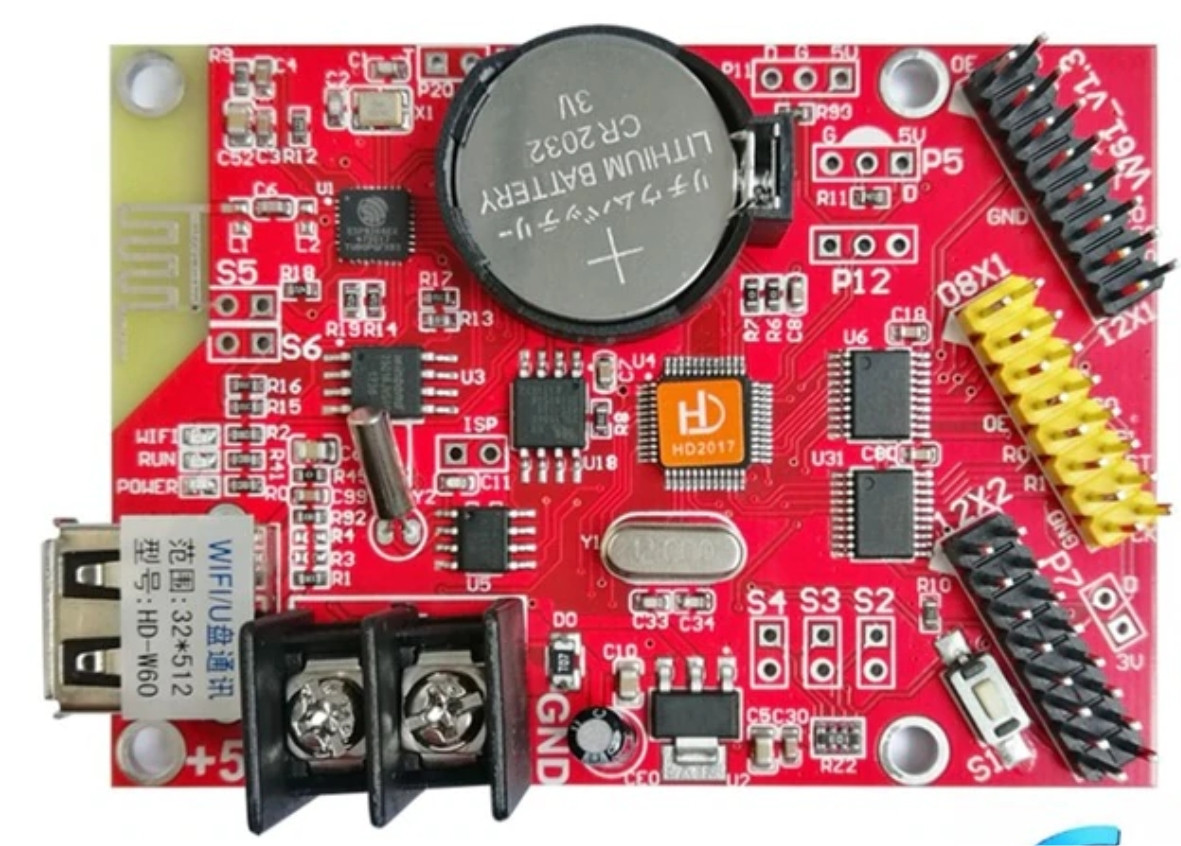 Контролер HD-W60 для бігущої LED стрічки 32х512