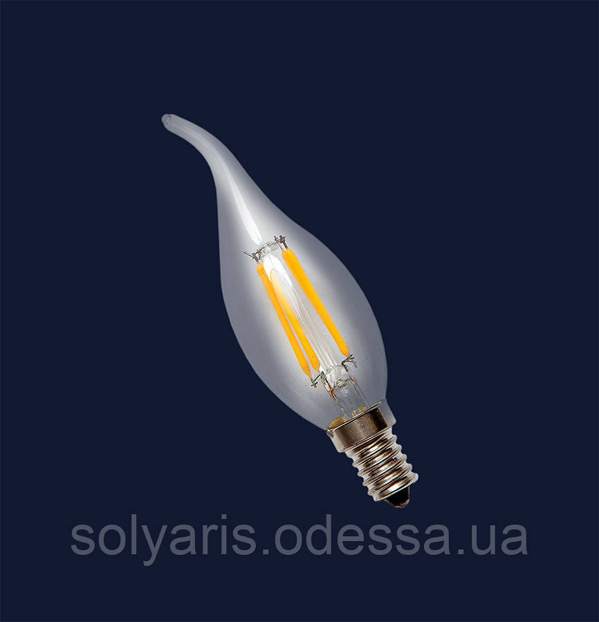 Лампочка LED 4W E-14 C сапфіровою ниткою 220V теплий,нейтральний,холодний