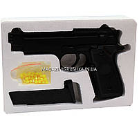 Іграшковий пістолет ZM18 з кульками. Дитяче зброю з металевим корпусом з дальністю стрільби 15-20 м, фото 4