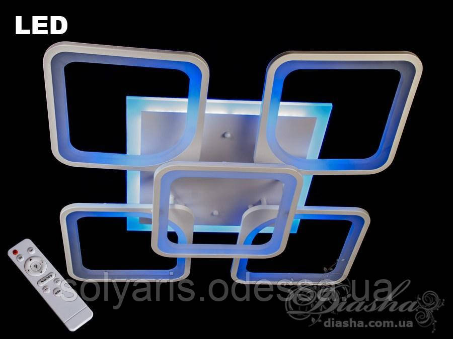 Стельова LED-люстра підсвіткою 5543/4+1, фото 1