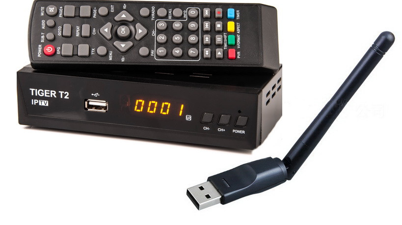 Т2 приставка Tiger T2 IPTV 6701 + Wi-Fi адаптер, фото 1