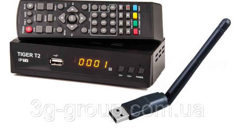 Тюнер Т2 Tiger T2 IPTV 6701 + Wi-Fi адаптер