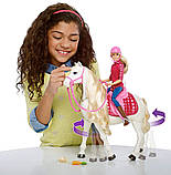 Набір інтерактивний кінь Барбі та лялька вершниця — Barbie Dream horse Doll Playset (FRV36), фото 8