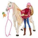 Набір інтерактивна кінь Барбі лялька наїзниця - Barbie Dream horse Doll Playset (FRV36), фото 5
