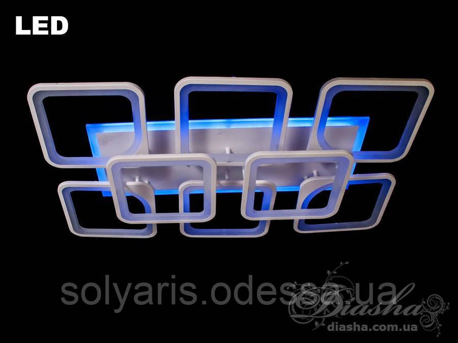 Світлодіодна люстра з кольоровою підсвіткою диммер 230W 8060/6+2 LED1