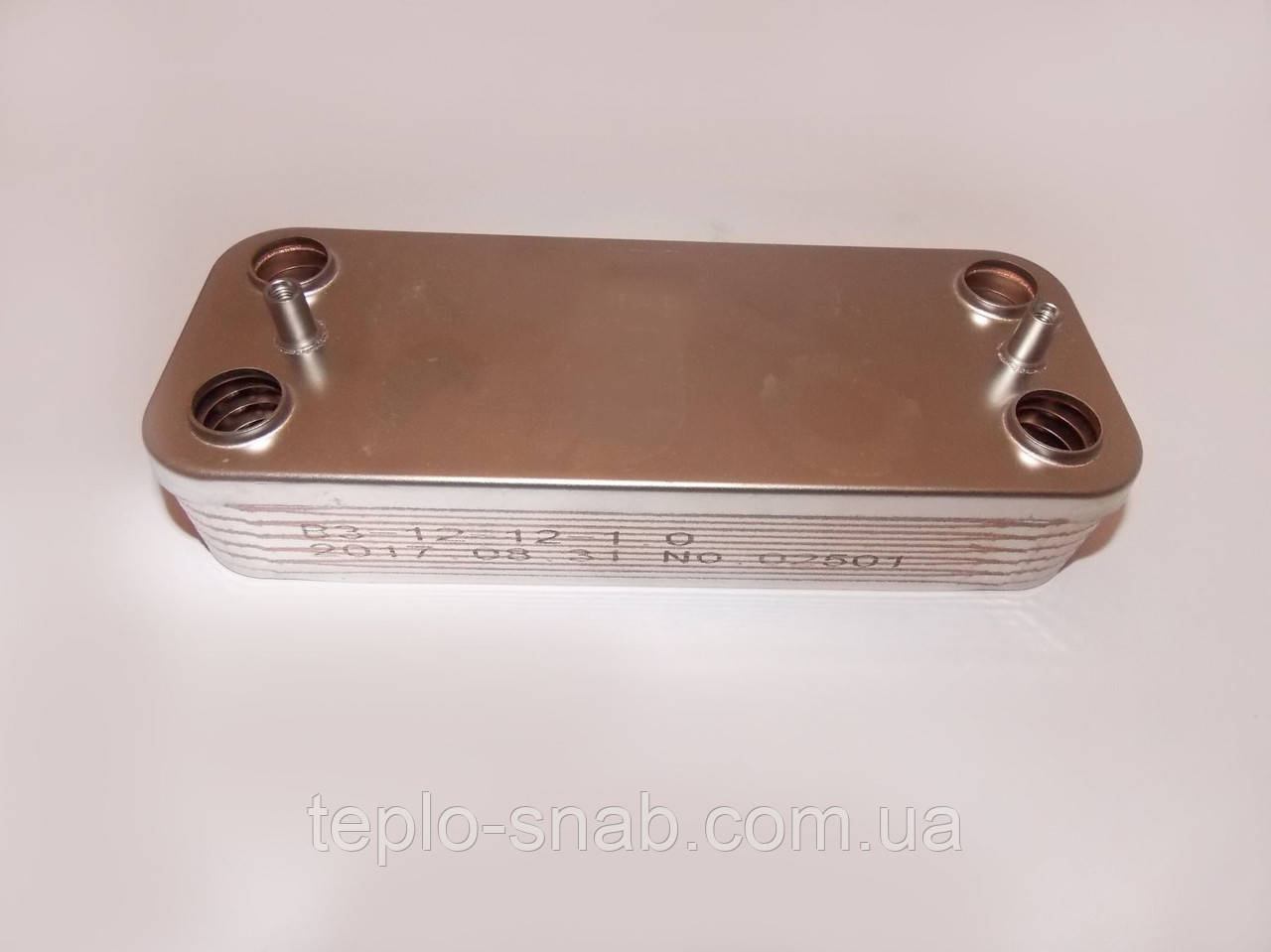 Теплообменник вторичный Biasi Nova Parva M 90, PARVA Recupera, Delta, Inovia, Rinnova (с буртом под прокладку) 12 пл.. BI1181122