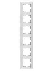 Рамка 6-місна вертикальна біла Viko Meridian