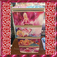 Комод "Барбі" з малюнком на кришці