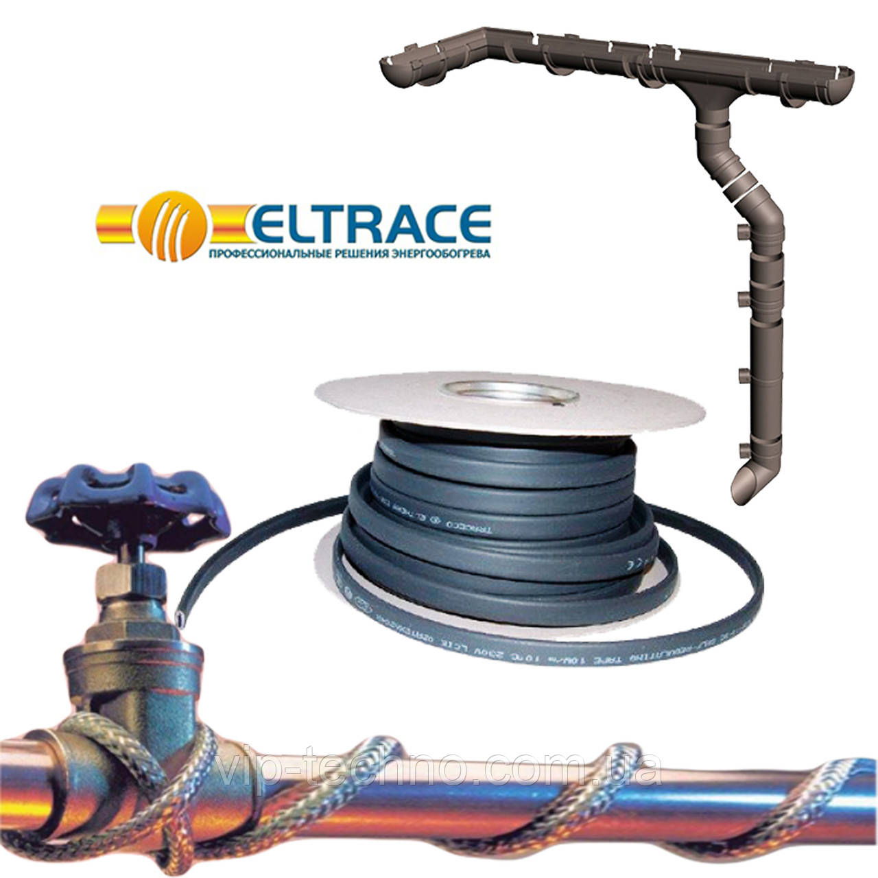 Саморегулюючий кабель ELTRACE TRACECO 10-40 Вт/м для зовнішнього обігріву труб і водостоків