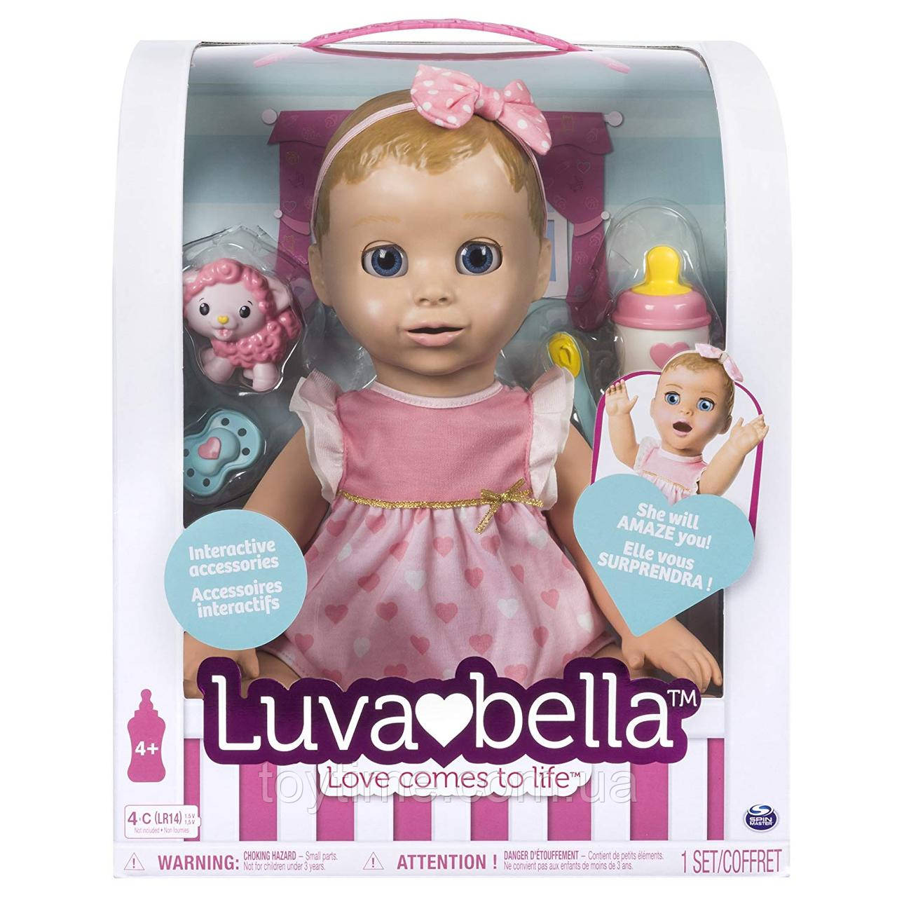 Інтерактивна лялька Spin Master Luvabella / Лувабелла Blonde Hair Interactive Baby Doll (англ.яс), фото 1