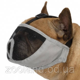 17626 Trixie Grey Намордник для брахіцефалів тканинний, S-M/31см