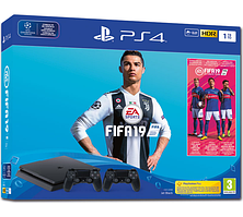 Ігрова приставка Sony PlayStation 4 Slim 1Tb + гра Fifa 19 + другий джойстик Dualshock 4