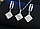 Комплект срібних прикрас зі сріблястого матеріалу 925 проби, стерлінгове срібло, кубічний цирконій, код (0100), фото 2