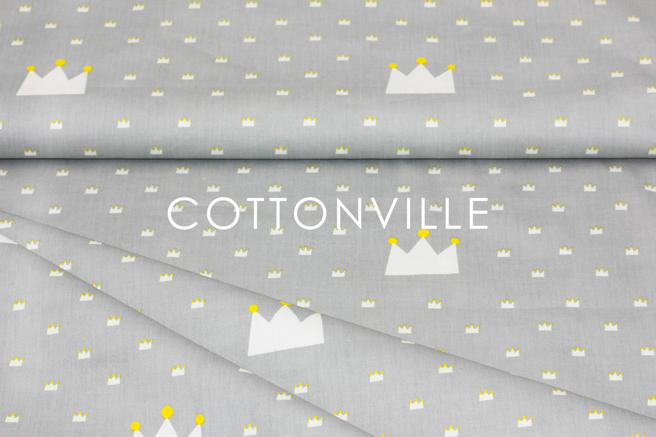 Сатин-твіл Корони на сірому