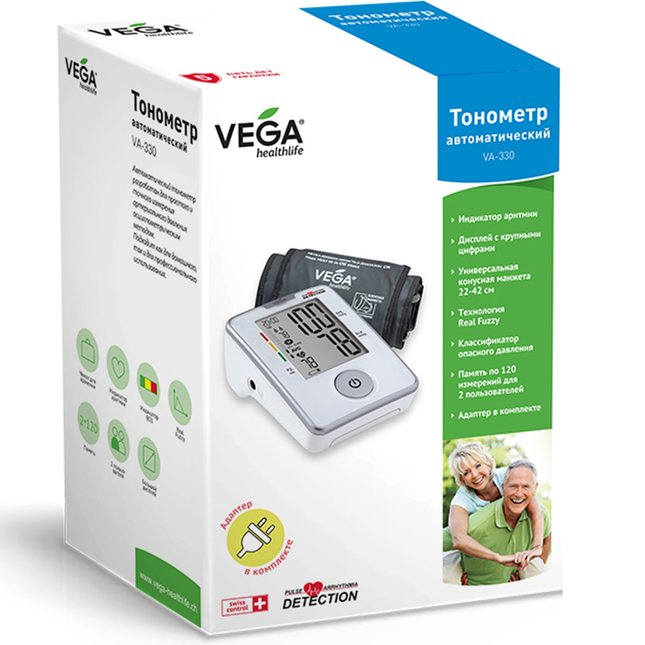 Тонометр VEGA VA-330 з оригінальною манжетою та адаптером автоматичний гарантія 5 років, фото 1