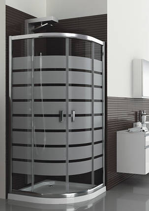 Півкругла душова кабіна Aquaform LAZURO зі склом брік 800x800x1850, фото 2