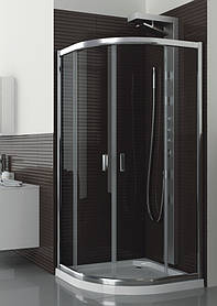 Півкругла душова кабіна Aquaform LAZURO з прозорим склом 900x900x1850