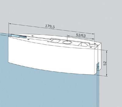 Петля верхняя для маятниковых дверей из стекла Dorma Arcos - фото 1 - id-p6458933