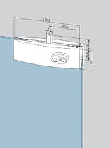 Замок нижній для дверей зі скла Dorma Arcos US10