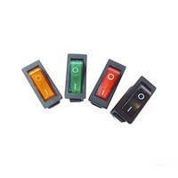 Кнопка вузька на три контакту червона GAV 159R