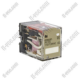 Реле OMRON MY2N 110/120VAC, 10А/220VAC, 10A/24VDC