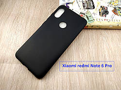 Чорний матовий чохол бампер для Xiaomi redmi Note 6 Pro — термополіуретан