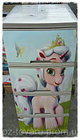Комод "Єдиноріг 2" Алеана, купити пластиковий комод, ящик для іграшок