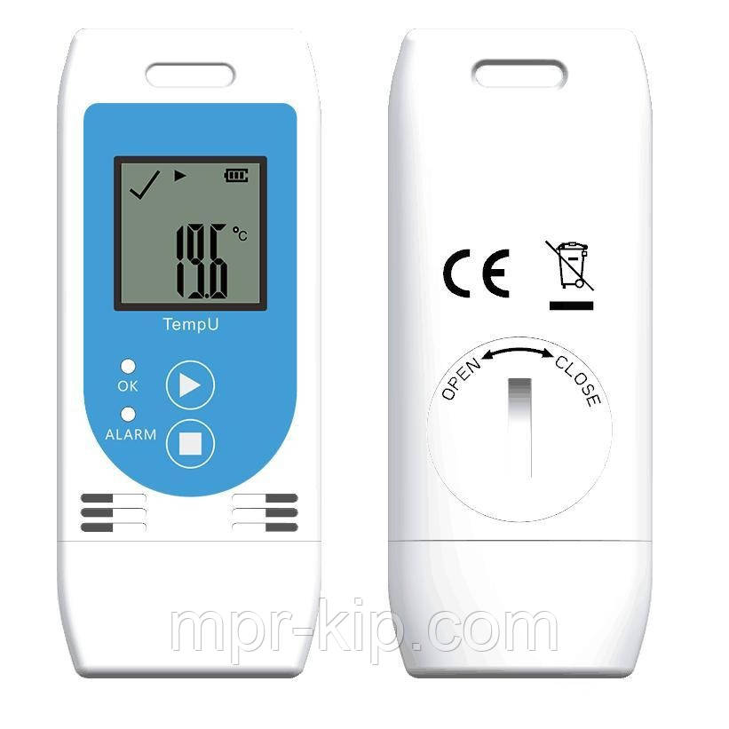 Реєстратор температури та вологості TZONE TZ-TempU03, (-30°C до +60°C, ±0.5℃; 0 ~ 100%, ±3%), 32000 точок, PDF