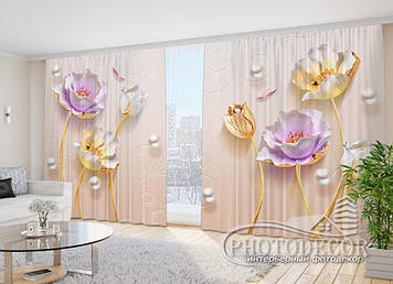 Фото Штори "3D Маки" 2,7м*4,0м (2 полотна по 2,0м), тасьма