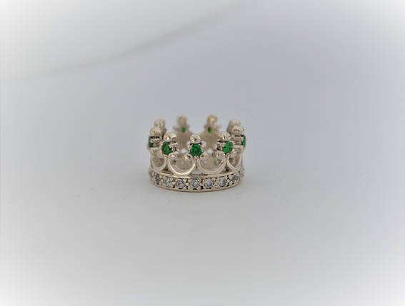 Корона Королева кільце жіноче з камінням, фото 3