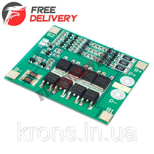 BMS контролер 3S 40А плата заряду захисту 3x Li-ion 18650 з балансиром
