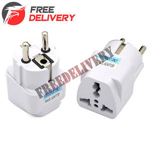 Перехідник з US UK AU на EU вилку, універсальний адаптер розетки