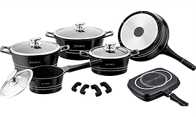 Набір каструль Royalty Line RL-LS1015M Black