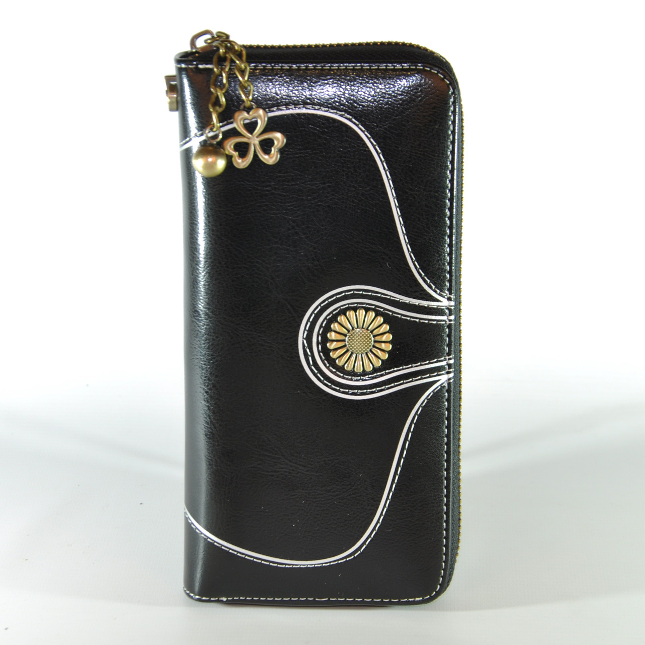 Жіночий шкіряний гаманець SENDEFN 5182 чорний, фото 1