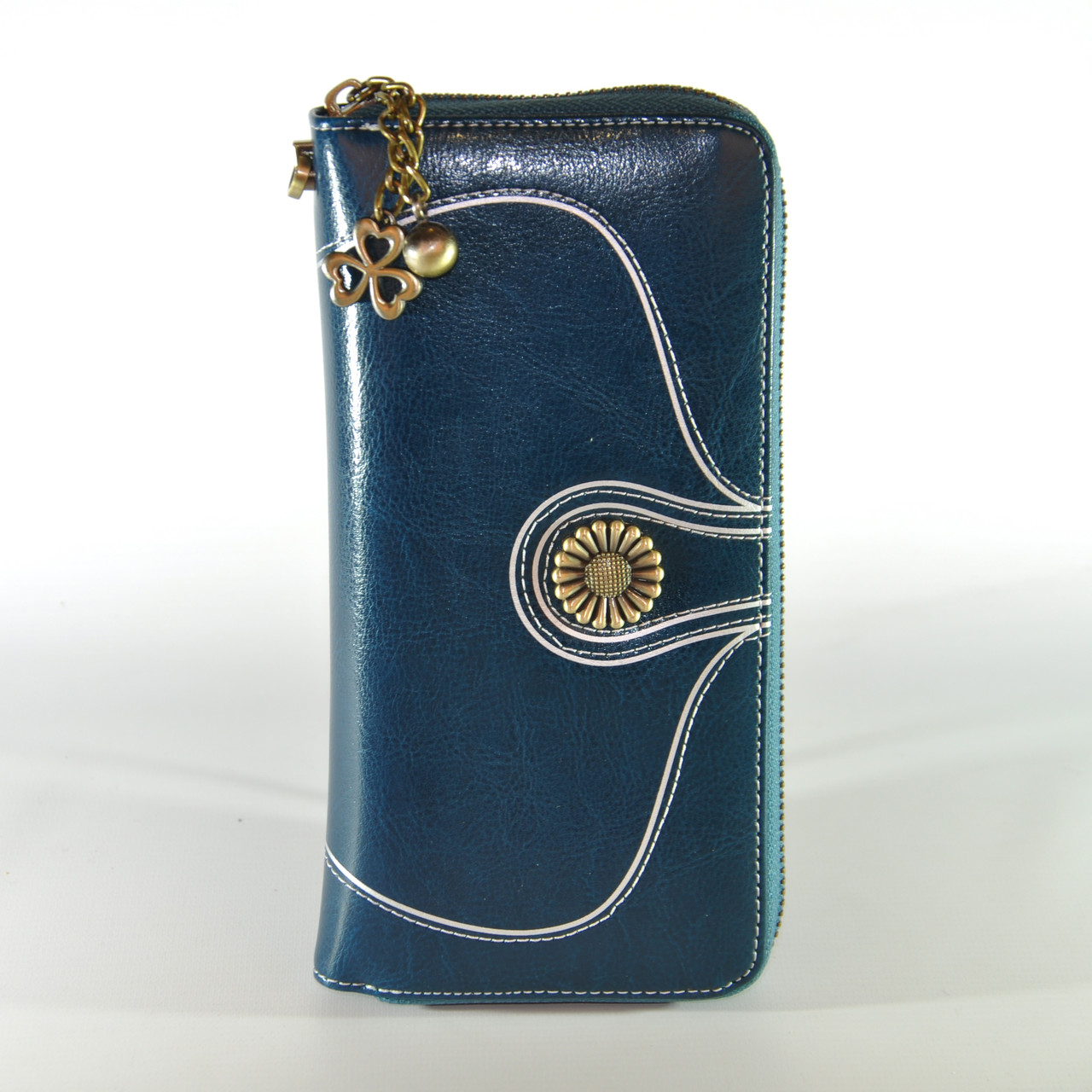 Жіночий шкіряний гаманець SENDEFN 5182 синій, фото 1