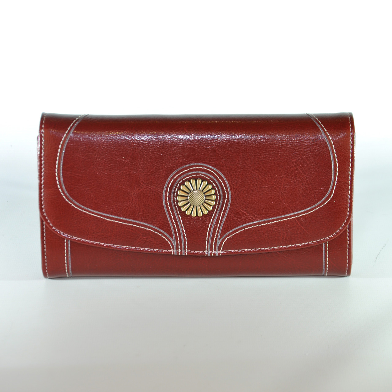 Жіночий шкіряний гаманець SENDEFN 5180 червоний, фото 1